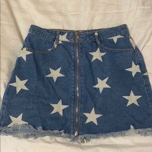 Star Jean Skirt
